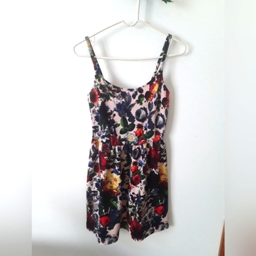 Dark Floral Mini Dress